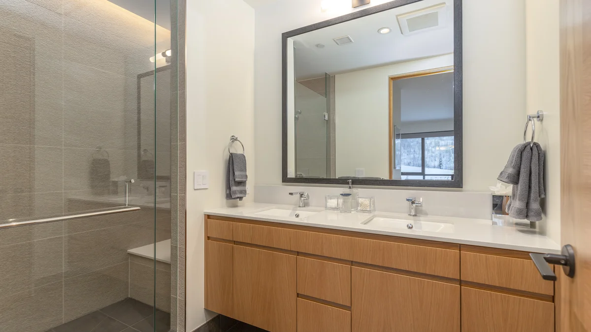 Bathroom attached to queen bedroom