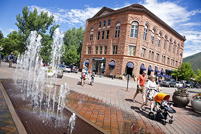 Mill Street Fountain and the Wheeler Opera House