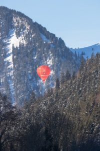 Hot Air Balloon On the Rise