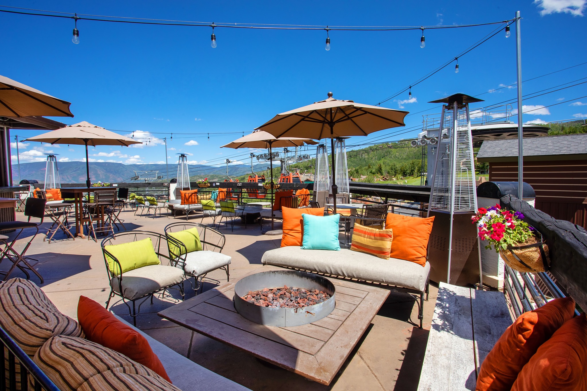 Venga Venga outdoor patio overlooking Snowmass