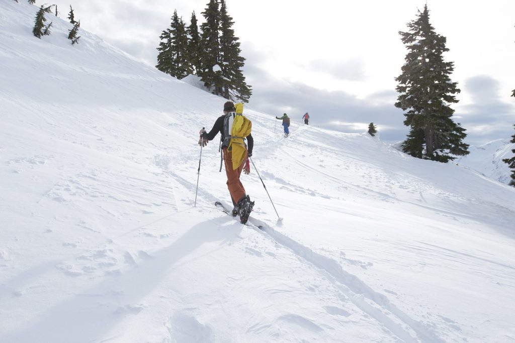 Uphill skiing Aspen, Colorado