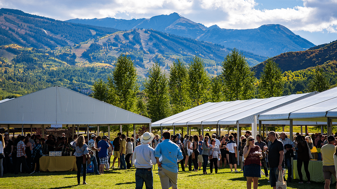 Tents at Snowmass Wine Festival 