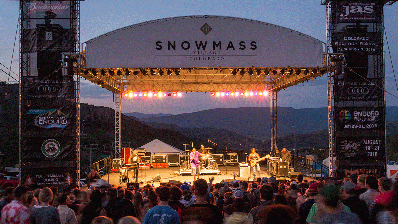 The stage at the Snowmass concert series 