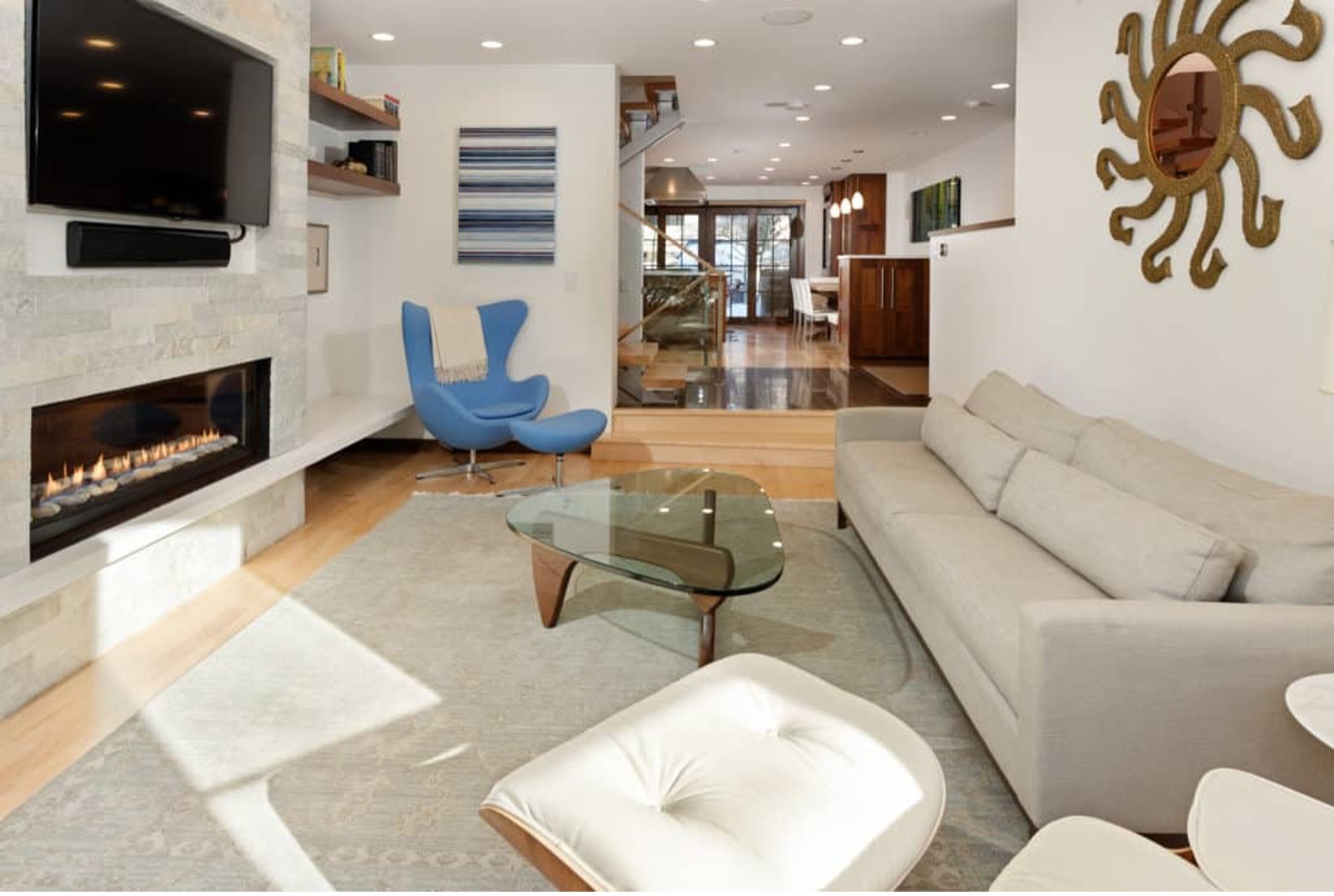 Luxurious Core Townhome Living Room | Aspen Luxury Vacation Rentals