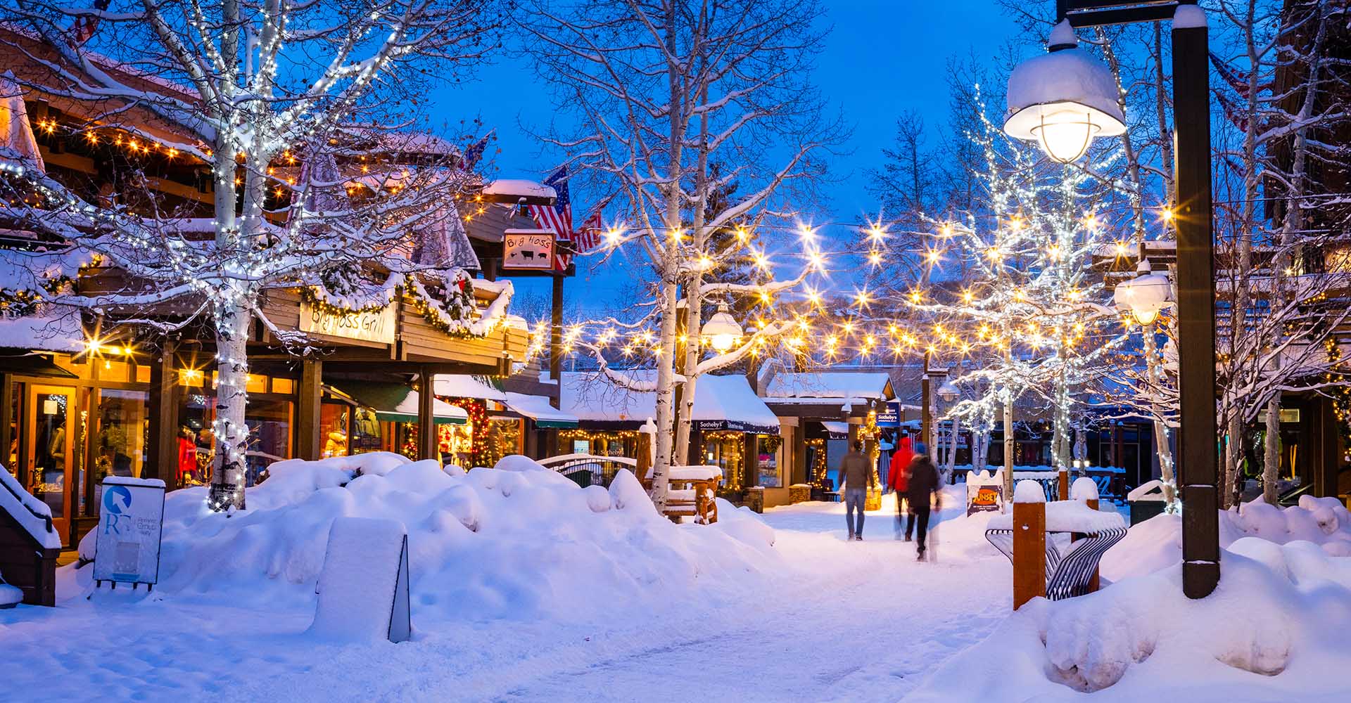 Downtown Aspen Mall During the Holidays