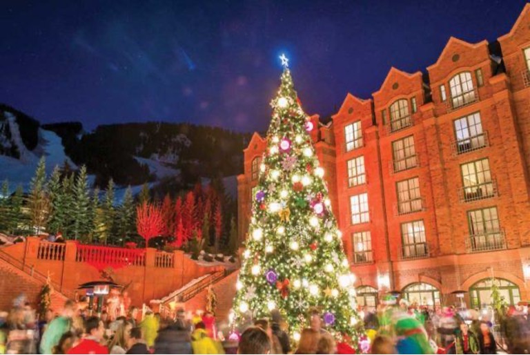 Christmas Tree lighting at the St. Regis Aspen