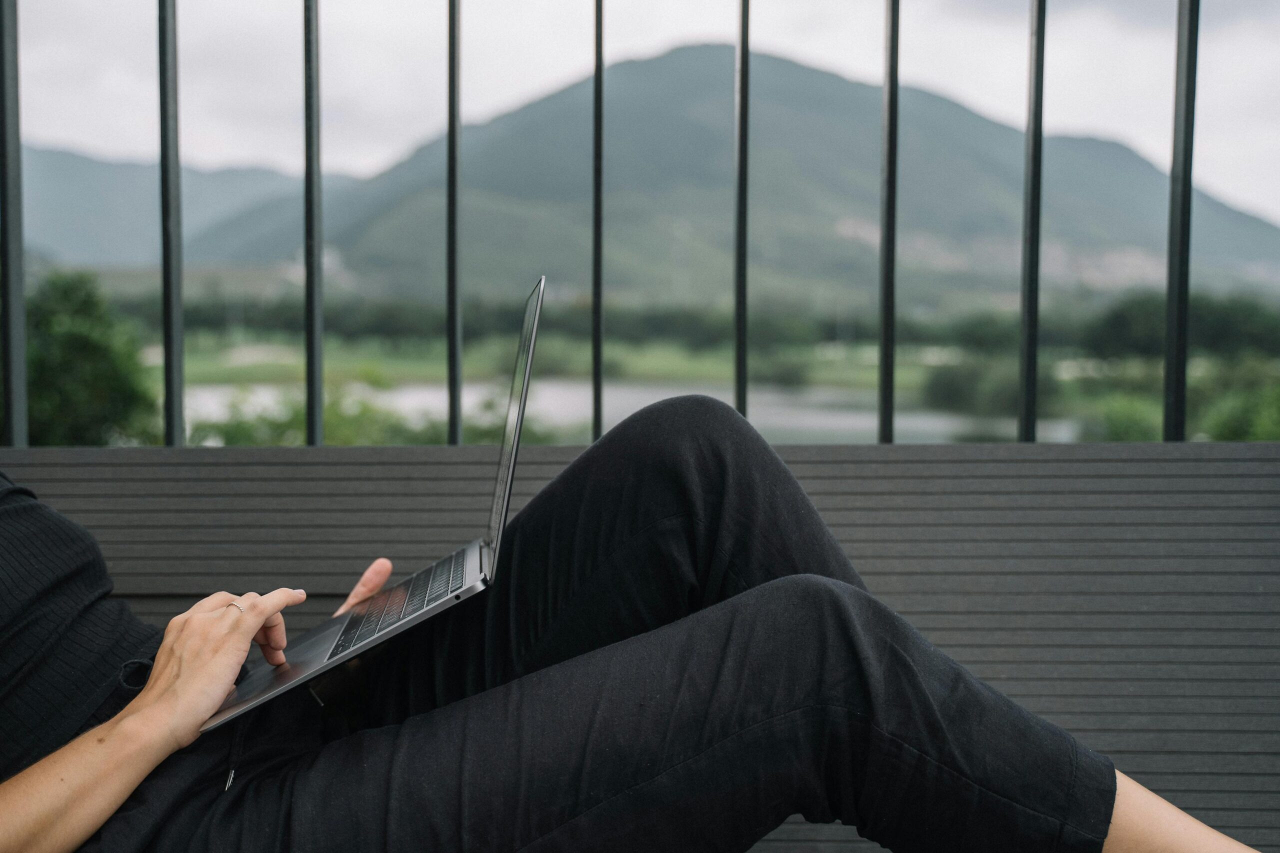 Take your work outside — some days, all you need is a laptop and a view.