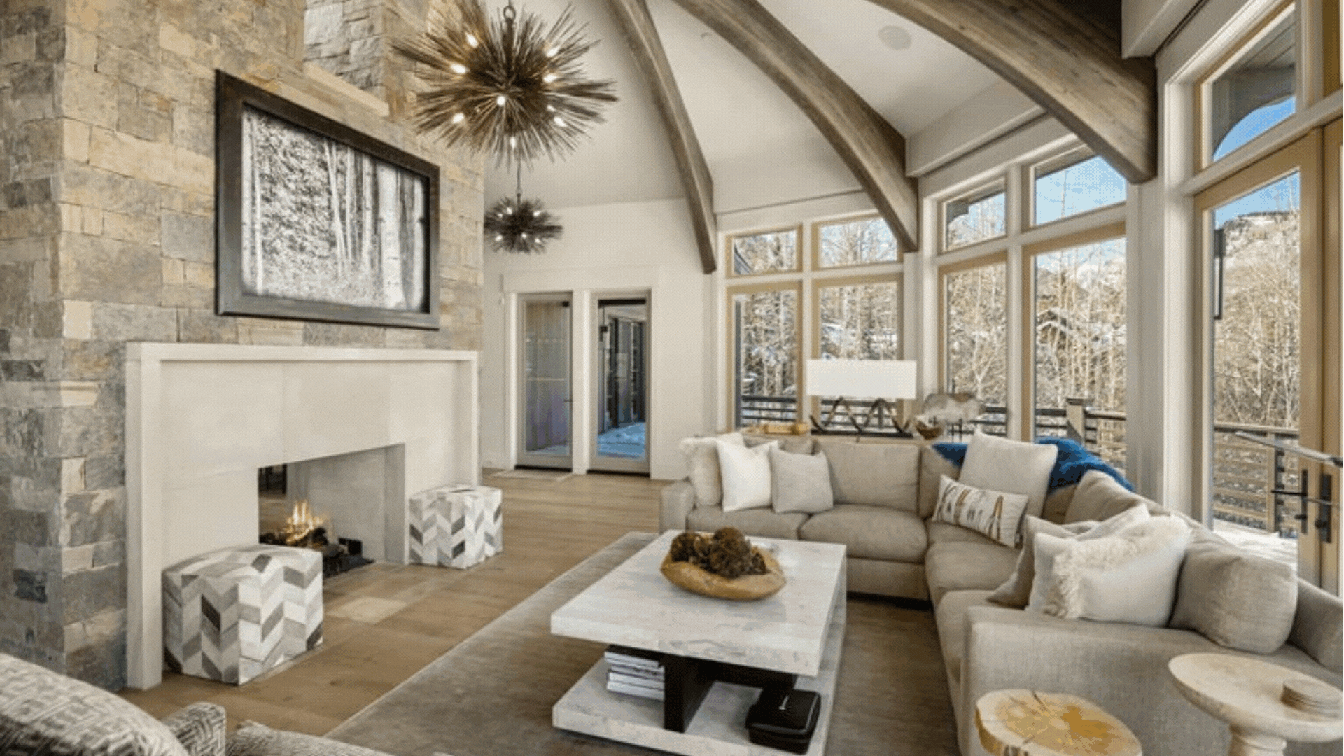 Moore Villa, luxury Aspen rental near Aspen Highlands in fall